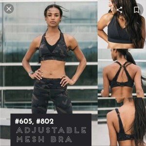 ZYIA FOREST CAMO ADJUSTABLE MESH BRA SIZE XL